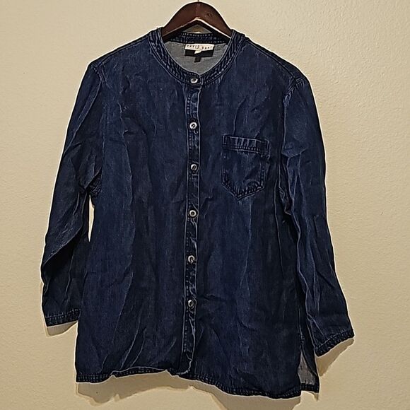 Vintage David Dart Button Up Shirt Soft Denim XL - Picture 1 of 10